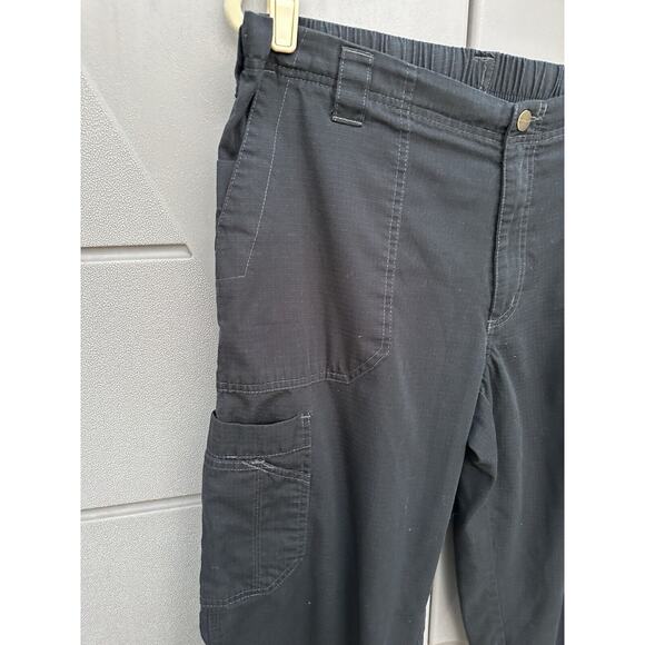 Carhartt Ripstop Cargo Utility Workwear Pants Black Size Large Camping Hiking - Picture 6 of 10
